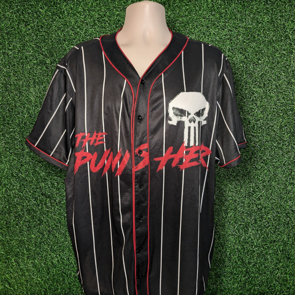 Marvel's The Punisher Baseball Jersey - 2XL - Picture 1 of 3